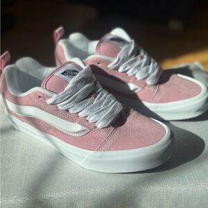 Vans Knu Skool Pink Dawn True White Size 6 Youth 7.5 Womens New
